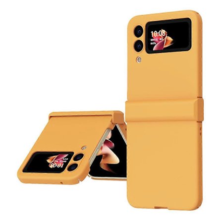 Sopii Samsung Galaxy Z Flip 3 -puhelimen taitettavalle näytölle, läpinäkyvä yksivärinen saranallinen putoamista estävä suojakuori