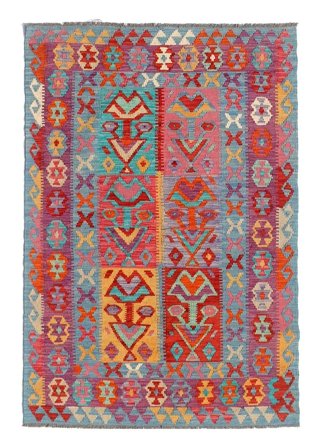 Kelim Afghan Old Style Matta 125X183 Ull, Afghanistan