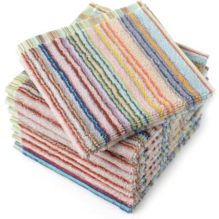 Duk - Barnehåndklær - Blandede farger - Superabsorberende - Kjøkkenhåndklær - Bomullsrengjøringskluter - 8-pakning (30 cm x 30 cm)