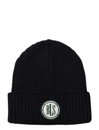 Classic Badge Beanie Accessories Headwear Beanies Sort BLS Hafnia