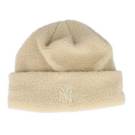 New Era - MLB Beige cuff Beanie - New York Yankees Womens Borg Beanie Stone Cuff @ Hatstore