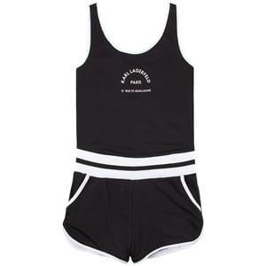 Karl Lagerfeld Black Logo Address Romper - All in ones - 10 years - Black - Mädchen