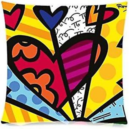 Romero Britto -tyylinen sohva-vuodesohva kodin sisustustyynynpäällinen 18X18 tuumaa (FMY)
