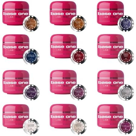 Base One - Uv Gel - Las Vegas - 12-pack - Mix - 5 Gram Multifärg
