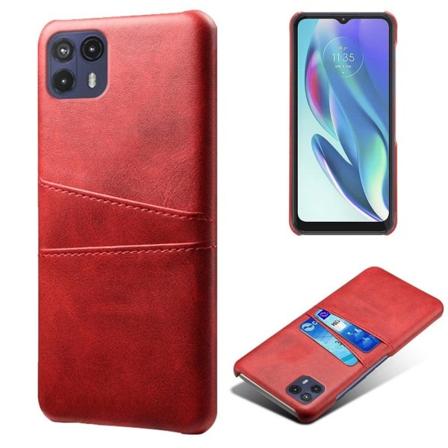 Dual Card Etui Motorola Moto G50 5G - Rød Red