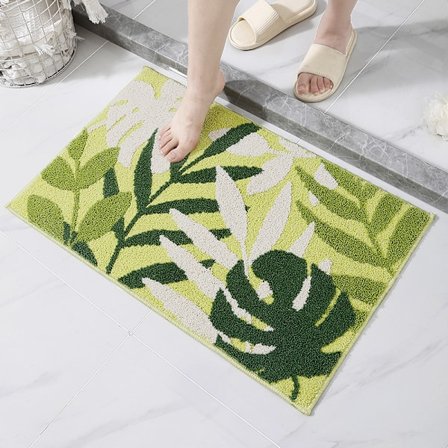 Löv Badrumsmattor Mikrofiber Tropiska Badrumsmattor Stark Vattenabsorption Badmatta 40x60cm