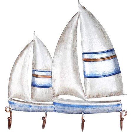 /EA/Båd Sejlbåd Vægkrog Jernbue 4 Kroge til Frakker Lommer Væg