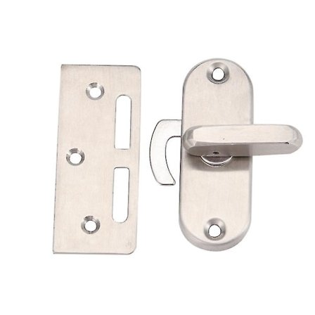 Dørlås i rustfritt stål Tilbehør Låsebeslag Bad Toalett Høy kvalitet. (sølv)(1 stk)