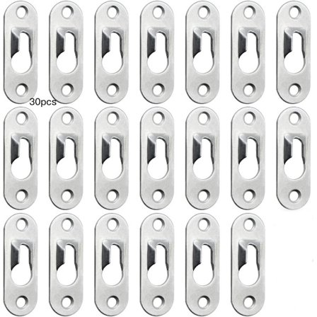 30 stk metallnøkkelhenger 43 mm x 16 mm for oppheng av speil og bilderammer