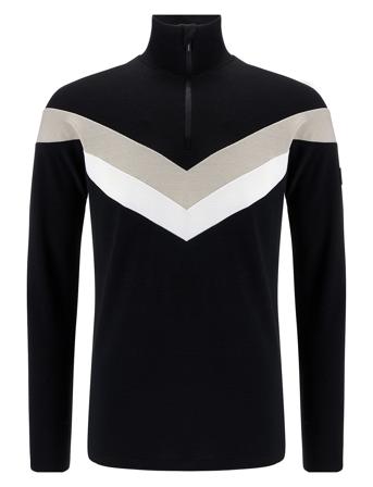 Voss Colblock Zipup Designers Base Layer Tops Black We Norwegians