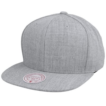 Mitchell & Ness - Grå snapback Keps - Blank Heather Grey Snapback @ Hatstore
