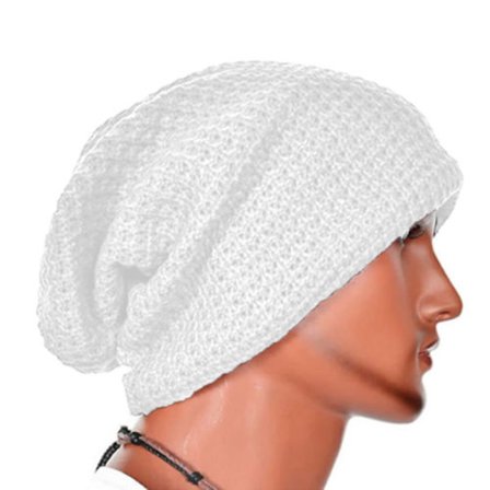 Dam Slouch Long Beanie Hat Vinter Ull Cap Varm stickad mössa