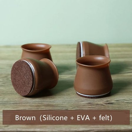 24 Stk. Silikon Stolbenbeskyttere Filtbunn Myke Silikon Møbelfot Beskyttelsesputer Sklisikre Bordben Gulvbeskyttelsesmatte