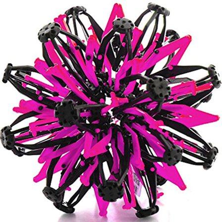 Elastisk utvidbar ballleke for barn, tilfeldig farge, kastesfære med ringer for barn og voksne