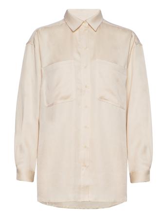 Esleonora Ls Shirt Beige Esme Studios
