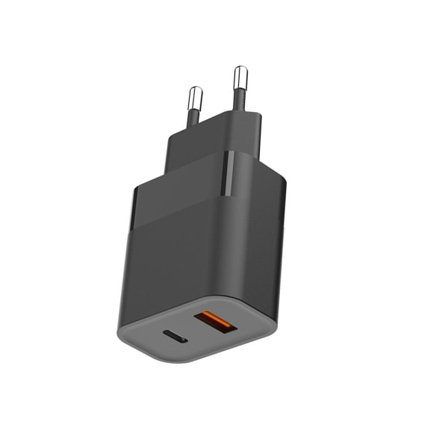 USB-C Laddare 30W Dubbel Port Snabbladdare, USB Typ C PD och för QC 3.0 Väggladdare Mini Adapter för Telefon