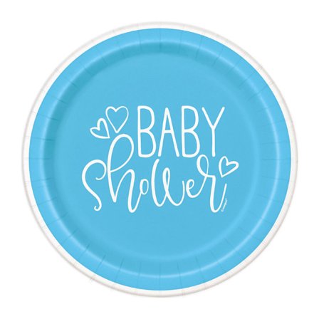 Baby Shower Pappersassietter Ljusblå