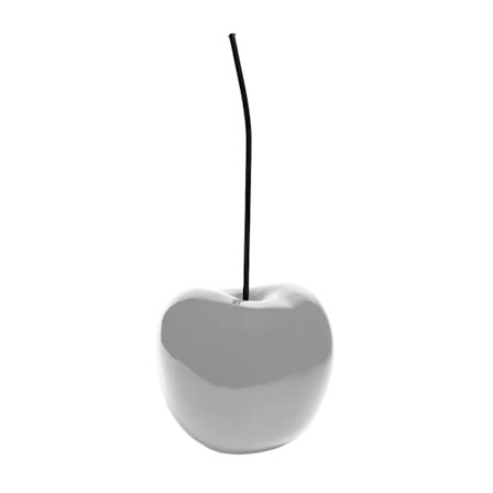 Hvid kirsebærblomstdekoration, 17x14x37cm polyresin