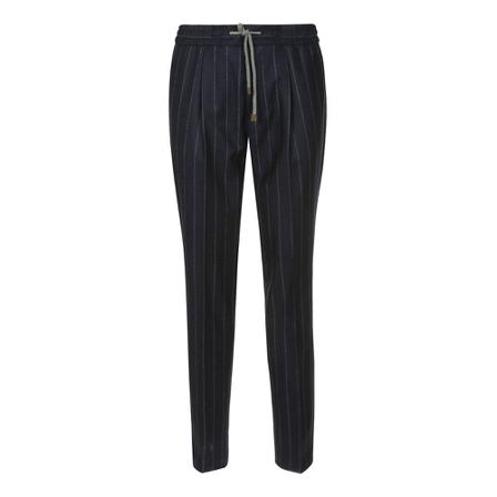 Brunello Cucinelli, Tapered Trousers Niebieski, Mężczyzna, Rozmiar: M