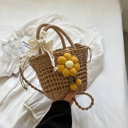 Handgjord vävd väska handväska 6 6