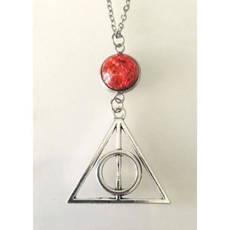 Necklace - Harry Potter - Deathly Hallows - Red - Gryffindor