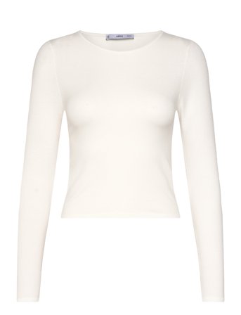 Fine-Knit Fitted Sweater White Mango