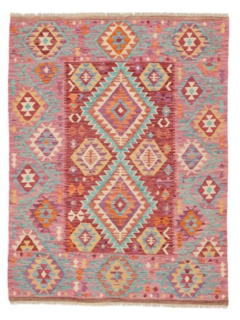 Tapete Kilim Afegão Old Style 150X197 Vermelho/Castanho (Lã, Afeganistão)