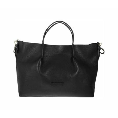 Fabiana Filippi, Maxi leather shopping bag Czarny, Kobieta, Rozmiar: ONE Size