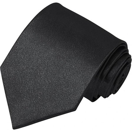 Men's Tie Solid Color Necktie for Men Wedding Business Formal Ties Black