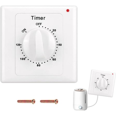 Nedtellingsbryter - 120 minutter - Nedtellingstimerbryter - Mekanisk nedtellingstimerkontakt