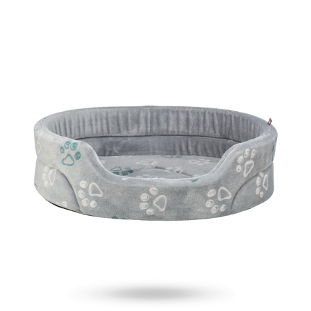Trixie - Jimmy Soft Hundeseng Oval – Lysegrå - Eksklusive senger, Hundesenger, Hundemadrasser & pledd Kattesenger på Doggie.no