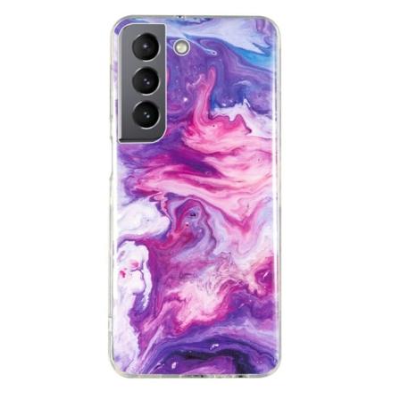 Marble Samsung Galaxy S22 Plus Etui - Rød Multicolor