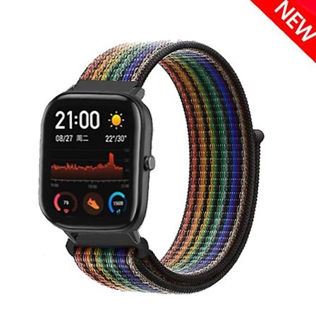20mm 22mm Klockarmband För Amazfit Gts/2/2e/3/4/mini Gtr 4/2/3/pro 47mm Stratos 3 Nylonarmband Pulseira Correa Amazfit Bip Armband