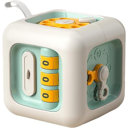 Montessori Aktivitetskube for Barn - Finmotorisk Trening for Barn i Alderen 1-3 År - For Babyer og Småbarn Fra 18 Måneder - Passer for Gutter