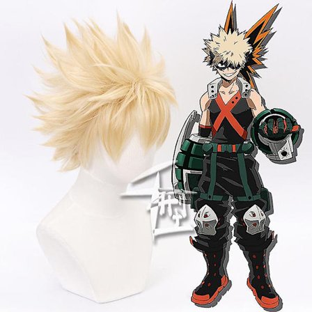 Wigs My Hero Academia Bakugo Katsuki Xiaosheng Bakugo Cosplay Wig,wz-519 (FMY)