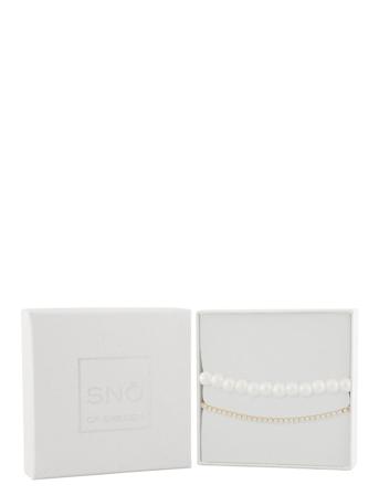 Together Pearl Brace Set G/White Accessories Jewellery Bracelets Pearl Bracelets Guld SNÖ Of Sweden