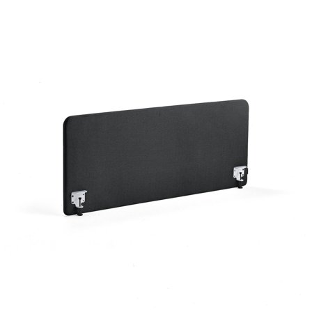 Tischteiler ZONE, inkl. weiße Beschläge, 1600 x 650 x 36 mm, Stoff Rivet, Anthrazit