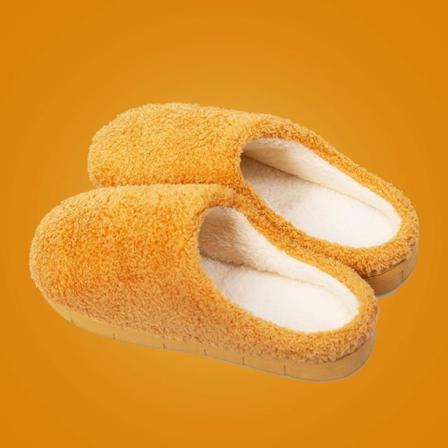 Fluff Tofflor Varma Tofflor Innetofflor Gul 40-41 (insida 26cm)