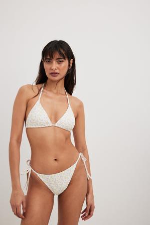 Phiaka x NA-KD Culotte de bikini nouée - Collections des influenceuses - Flower - Large
