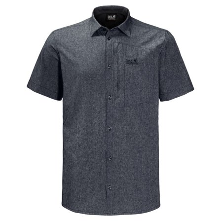 Jack Wolfskin Men's Barrel Shirt Men short-sleeved shirts Blue M