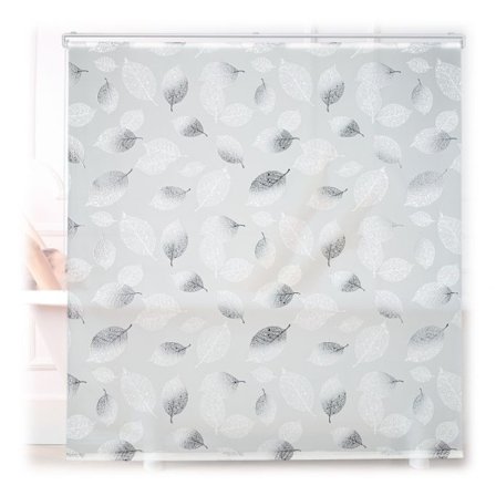 Rullgardin för dusch med bladdesign