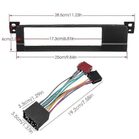 Din Bilradio Stereo Panel Monteringssats För Bmw E46 1999-2006
