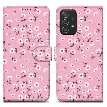 Cadorabo Fodral för Samsung Galaxy A52 (4G / 5G) / A52s i regn av blommor nr. 6 Skyddsfodral Magnetstängning