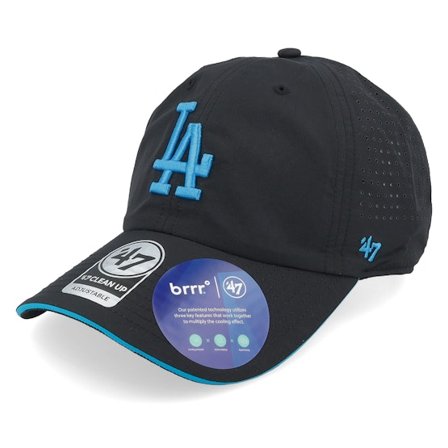 47 Brand - MLB Svart unconstructed Caps - Los Angeles Dodgers MLB 47 Clean Up Black Dad Cap @ Hatstore