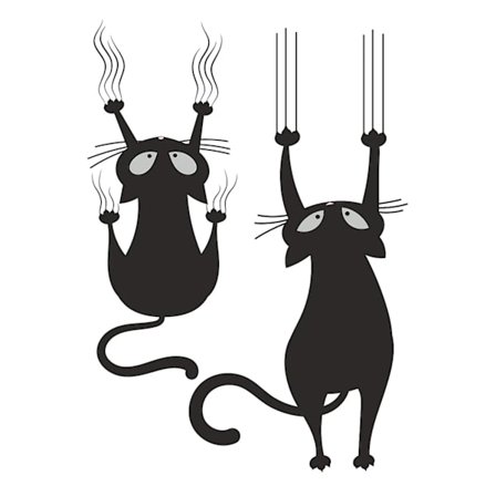 Cats Pattern Wall Stickers Fadeless Pvc Window Decoration Wall Decal Sticker Home Decor