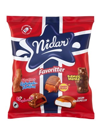FavoritterNidar filled milk chocolates 0.3kg