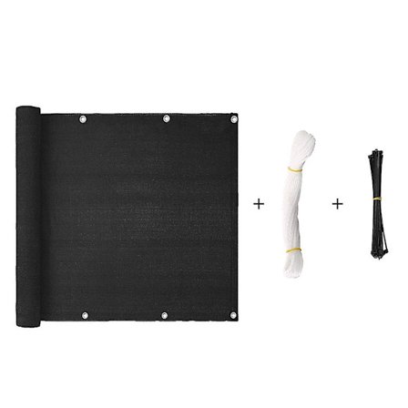 Balkongskydd, 0,9x5m bred sekretessnät trädgårdsskydd med UV-skydd