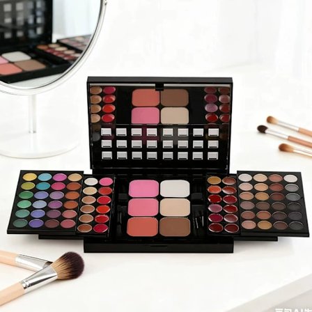 Makeup bakke 78 farve øjenskygge push pull kombination makeup bakke concealer læbestift