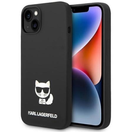 Karl Lagerfeld iPhone 14 Cover Silikon Choupette Body - Sort