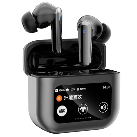 QU-Q30 Buds 2 Pro ANC ENC Dubbel Brusreducerande Air Buds LCD Touch Screen Trådlösa Bluetooth Hörlurar Bästsäljare